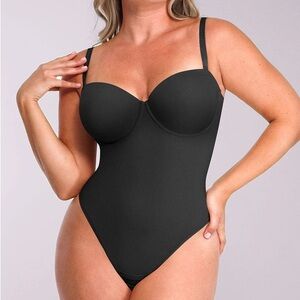 Shapellx Bare Essentials™
AirSlim® Strapless Thong Bodysuit XL Black NWT